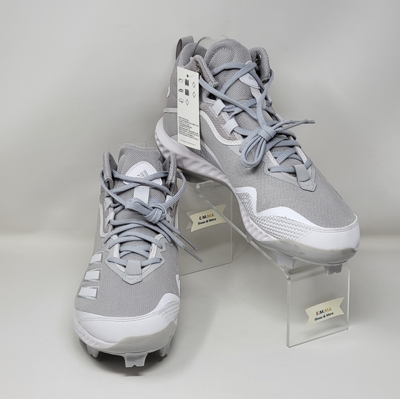 Adidas Icon 6 Bounce Mid TPU Baseball Cleats Gray Men’s Size Multi FV6198 New main image 6